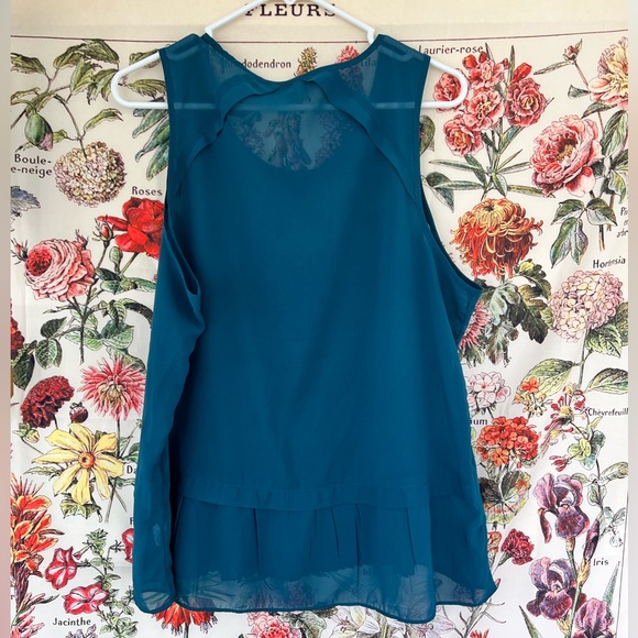 COPY - American Eagle Outfitters Teal size XL sheer pleated tank. This is so so… - Picture 2 of 7